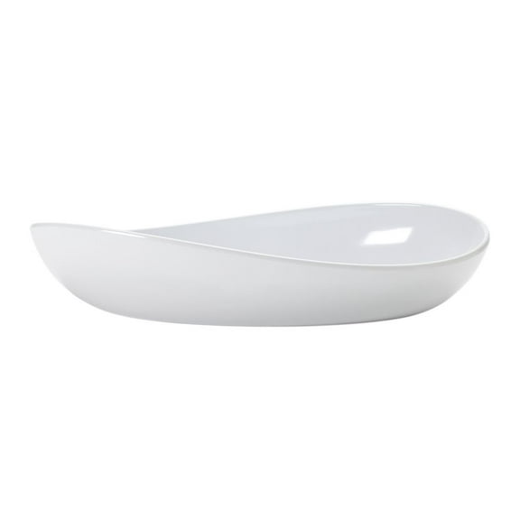 G.E.T. Osslo Collection 2 qt Oval White Melamine Bowl - 15"L x 8"W x 2"D