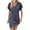 sundresses for women#01Dark Blue, variant on yoeyez Womens Summer Dresses 2025 Rolled Short Sleeve V Neck Buttons Dresses Solid Color Pleated Short Dress Flowy A-Line Sundress Red,XL