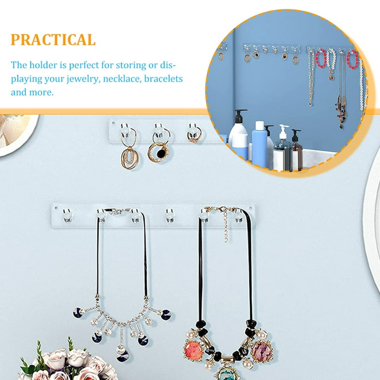4 Pcs Jewelry Display Stand Necklace Hooks Earring Hanger Pendant One Body  Cylindrical Stands for Selling 
