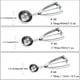 thumbnail image 2 of Juego de cucharas para galletas: pequeño/1 cucharada, mediano/2 cucharadas, grande/3 cucharadas: juego de cucharas para helado, cuchara para masa de acero inoxidable 18/8, cuchara para cupcakes, bola, 2 of 7