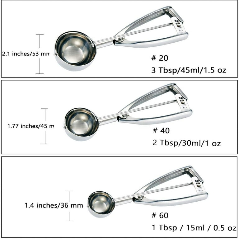  Small Cookie Scoop, 1 tablespoon/ 15 ml, 1 13/32