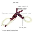 thumbnail image 3 of Tijeras De Respuesta De Emergencia Raptor 6 En 1, Tijeras Plegables Multifuncionales Con Cortador De Correa E Interruptor De Vidrio Para Camping, Compactas Y Duraderas Rojo, 3 of 7