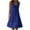 Dark Blue, variant on FAFWYP Women's Summer Casual Plus Size Dress Sleeveless Round Neck Mini Sundress Solid Color Loose Fit Short Flowy Pleated Beach Boho dress