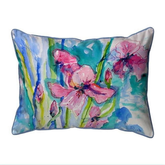 Betsy Drake ZP1017 20 x 24 in. Pink Iris Extra Large Zippered Pillow