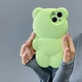 thumbnail image 6 of Bear Phone Case Compatible with iPhone 14 Pro, Cute 3D Green Bear Case, Shockproof Lovely Cartoon Bear Shape Cover for Women Girls, 6 of 13