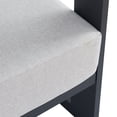 thumbnail image 5 of Christopher Knight Home Modern Outdoor Patio 3 Seater Sofa, Dark Gray Aluminum Frame, Light Gray Cushion, 5 of 12