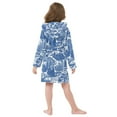 thumbnail image 4 of FORMRS Kids Bathrobe Unisex Hooded Robe Toddler Pajamas Sleepwear, Size 2-3T, Blue Garden Pattern, 4 of 7