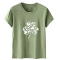 thumbnail image 1 of QIPOPIQ T-Shirts à Manches Courtes pour Femmes à Col Rond T-Shirts de la Saint-Patrick Tunique Shamrock T-Shirt T-Shirt Vert T-Shirts de la Saint-Patrick Hauts T-Shirt T-Shirts de Fête T-Shirts Graphiques Aubaines, 1 of 4