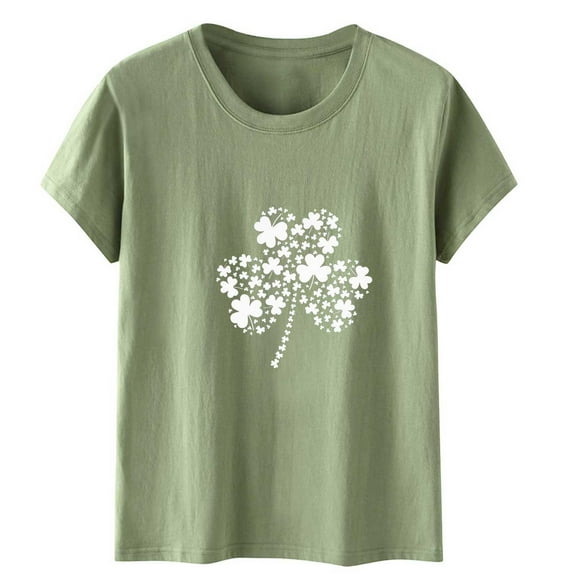 Fesfesfes Womens Tops Fashion Women Casual Printing Pullover Short Sleeve T-Shirt Tops Blouse Shirts for Women 14(XXXL)