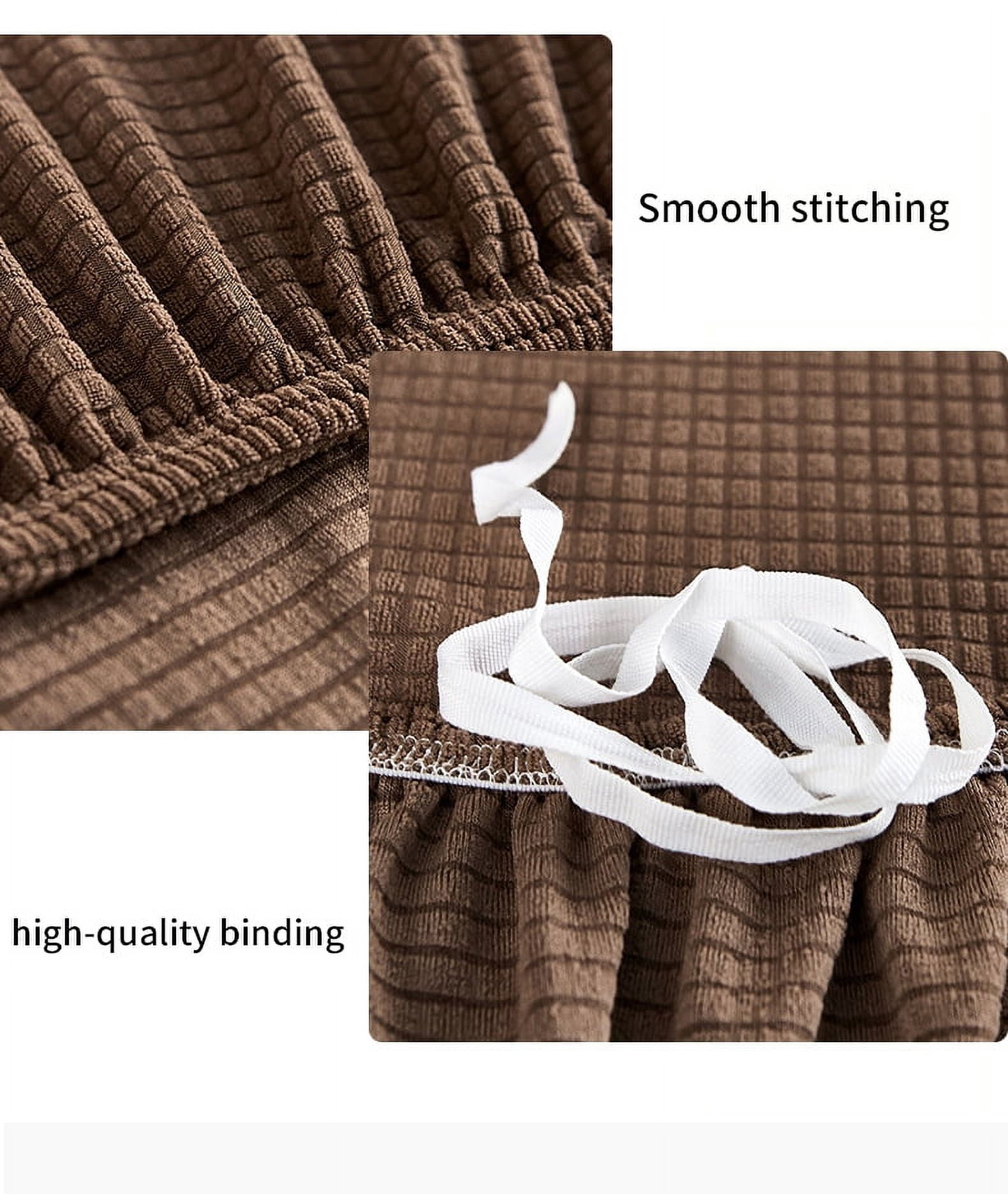 1/2/3/4 Seater Soft Touch Plush Stretch Fabric Sofa Cover, Nonslip Luxury Thick Stretch Sofa Slipcovers Ultra Soft Plush Couch Protector with Elastic Band, Perfect for Home Decor,Beige, 1-Piece