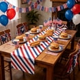 thumbnail image 1 of Uklsqma Independence Day Star Polyester Table Runner for Dining Table, Holiday Table Decoration, 33 x 150/180/200 cm, 1 Piece, 1 of 6