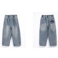 thumbnail image 5 of Shadoumai Boys Casual Denim Pants Straight Leg Trousers For Toddlers And Big Kids Autumn Loose Fit Comfortable Jeans With Pockets, 5 of 8