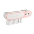 thumbnail image 2 of pitrice Electric Toothbrush Holder Rechargeable Bathroom Wall Mounted Toothpaste Squeezer Dispenser Detachable Washable Rack Shelf Type 1 Pink White, 2 of 9