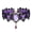 Purple, variant on 6PCS Women Choker Gothic Vintage Braided Aesthetic with Faux Gemstone Dress Up Gift Ladies Punk Lace Stitching Clavicle Necklace Trendy Jewelry,Purple