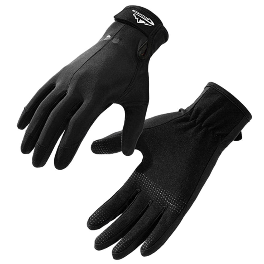 XUKER Water Gloves, 3mm & 5mm Neoprene Five Finger Warm Wetsuit Winter Gloves For Scuba Diving Snorkeling Surfing 3mm Black Small