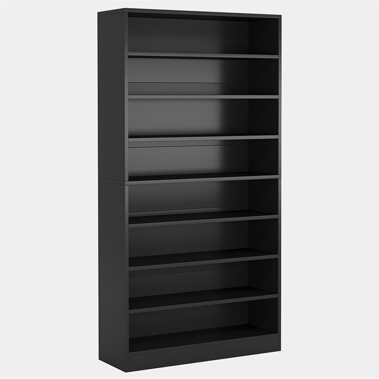 Demi Bonn Wooden Shoe Rack 9-Tier Shoe Storage Organizer Entryway Shoe Shelf, 40-45 Pairs Freestanding Shoe Cabinet, Black