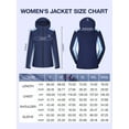 thumbnail image 3 of CAMEL Women's Jackets Lightweight Block Color Raincoat Hooded Windbreaker Casual Coats Light Deep Blue, 3 of 13