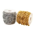 thumbnail image 1 of 2 de Cadena de Cable de Acero Inoxidable Dorado Y Plateado Cadenas de Fabricación de Eslabones Ovalados para Collares Colgantes Pulser Sunnimix Cadena para hacer joyas, 1 of 7
