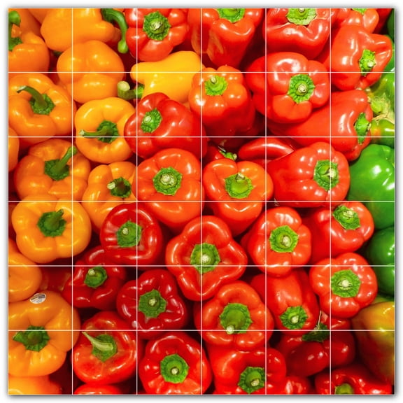 Picture-Tiles.com: Fruit Ceramic Tile Wall Mural WAL500682-66XL. 72"W x 72"H using (36) 12" x 12" Ceramic Tiles-Satin Finish
