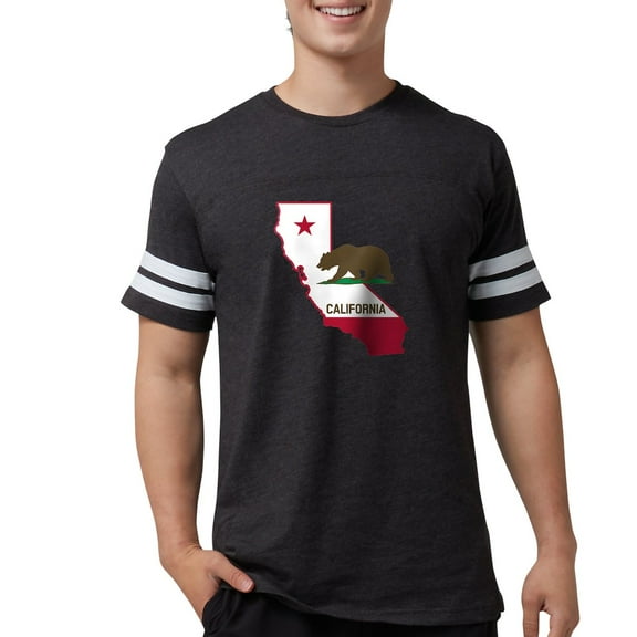 CafePress - CALI STATE W BEAR - Mens Football Shirt