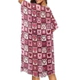 thumbnail image 4 of HELLHERO Heart Patchwork Bathing Suit Cover Up Polyester Kimono Free Size Long Kimono Swimsuit Cover Up for Women, 4 of 6