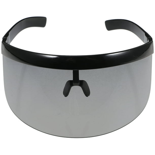 Nuevas gafas de sol supergrandes, anti-mirones, unisex, con protección solar, resistentes al viento (negras)