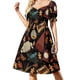 thumbnail image 3 of Vestido de manga corta con estampado "Más allá del muro del jardín", vestidos de fiesta para mujer, vestido de fiesta largo, vestido de verano para mujer, 3 of 7