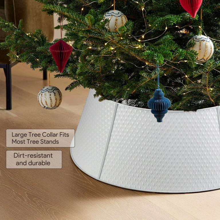 Ayieyill 28 Inch Christmas Tree Collar, Metal Christmas Tree Skirt