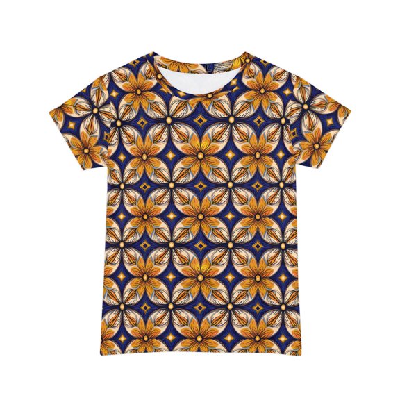 Women Poly Span T-Shirt with Floral Print