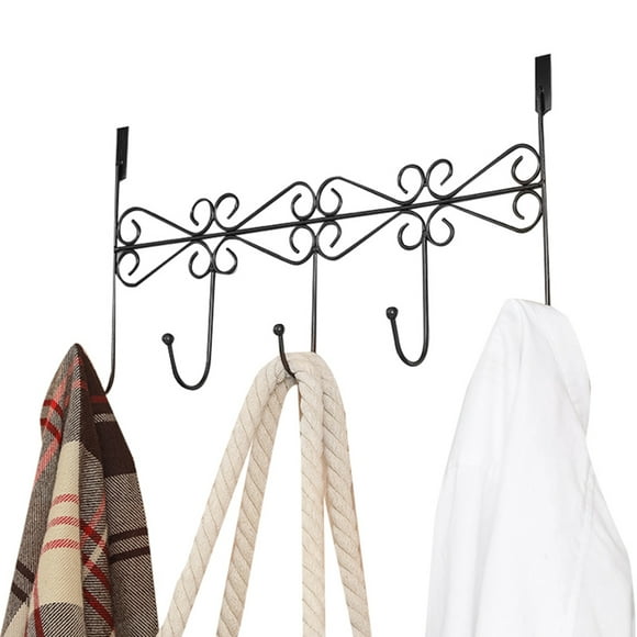 Mistaha Over Door Hanger Rack 5 Hooks Decorative Ognazier Hook rack Stylish Retro Over Door Hanger for Home Office Use