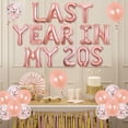 thumbnail image 4 of 29th Birthday Decorations for Women Rose Gold - Last Year In My 20s Banner, Cheers to 29 Years Old Birthday Decor with Champagne Goblet Balloon, Number 29 Foil Balloons, Happy Birthday Sash, 4 of 6