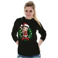 thumbnail image 3 of Betty Boop Christmas Santa Wreath Women's Long Sleeve T Shirt Brisco Brands L, 3 of 6
