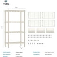 thumbnail image 2 of MZG 4 Tier Wire Shelves Rack, 11.8" D x 23.6" W x 47.5" H, Adjustable Metal Shelving Units,Steel Shelves Light Tan, 2 of 7