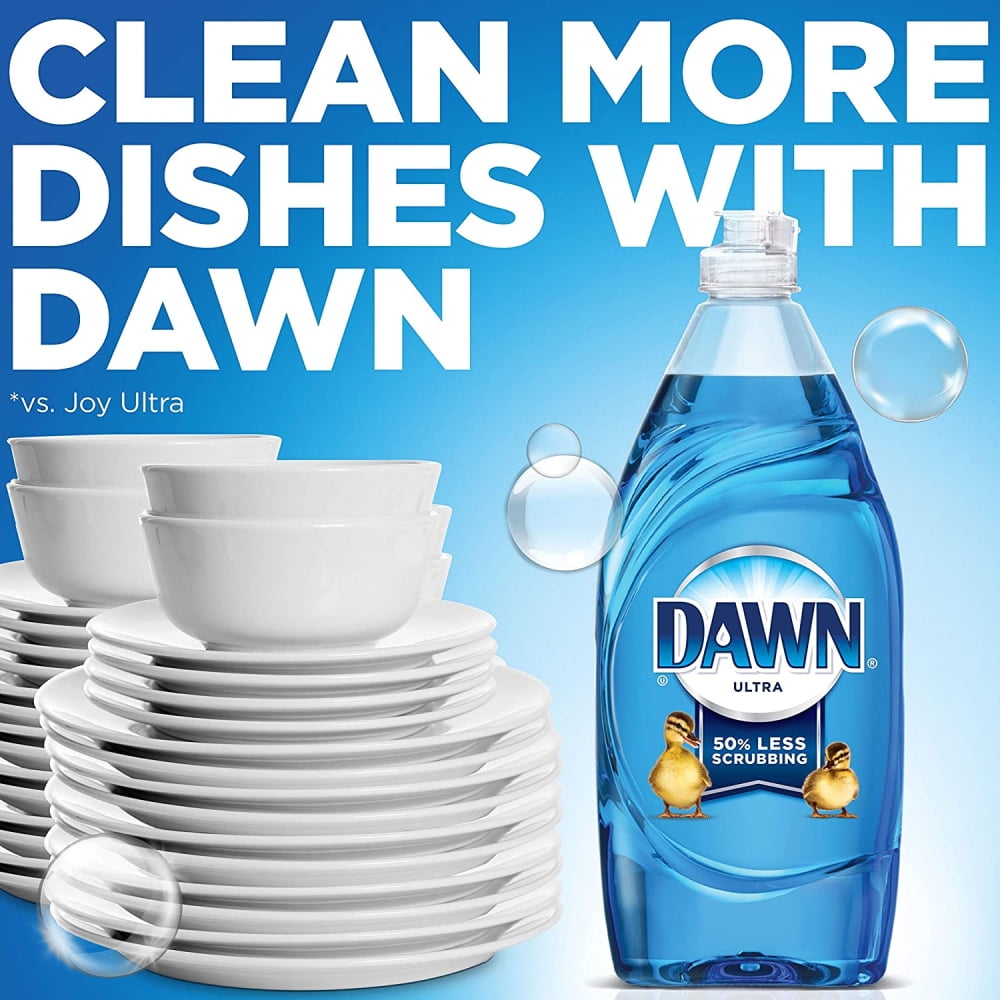 Dawn Ultra Dishwashing Liquid Dish Soap Original Scent Concentrated 19.4 fl oz, 4-Pack