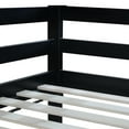 thumbnail image 5 of Miniyam Wood Twin over Twin Bunk Bed, House-Shaped Design for Kids and Teens, Black, 5 of 8