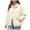 Beige, variant on IROINNID Women's Casual Jacket Coat Turndown Lapel Solid Color Long Sleeve Comfy Button Recreational Coat Tops, Black