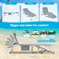thumbnail image 6 of 3-in-1 Heavy Duty Tanning Chair in  with Adjustable 5-Position Design Portable Outdoor Lounger for Beach Use,,Warm Grey, 6 of 15