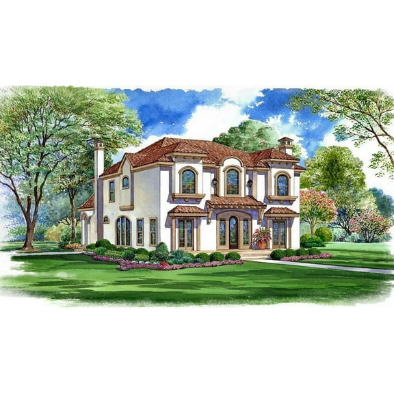015-961: Luxury Contemporary 5 Bed, 6 Bath Luxury Home Plan, 5131 Sq Ft: Full Blueprints with License to Build by Home Plan Marketplace - Lesuto