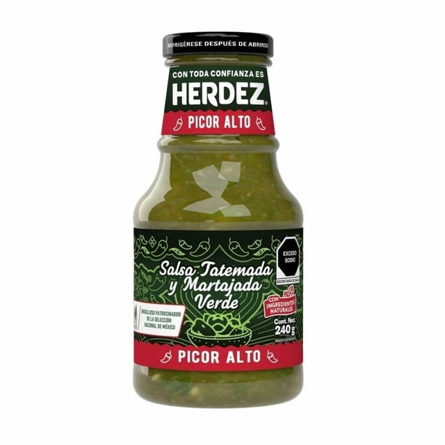 Salsa tatemada y martajada Herdez verde 240 g