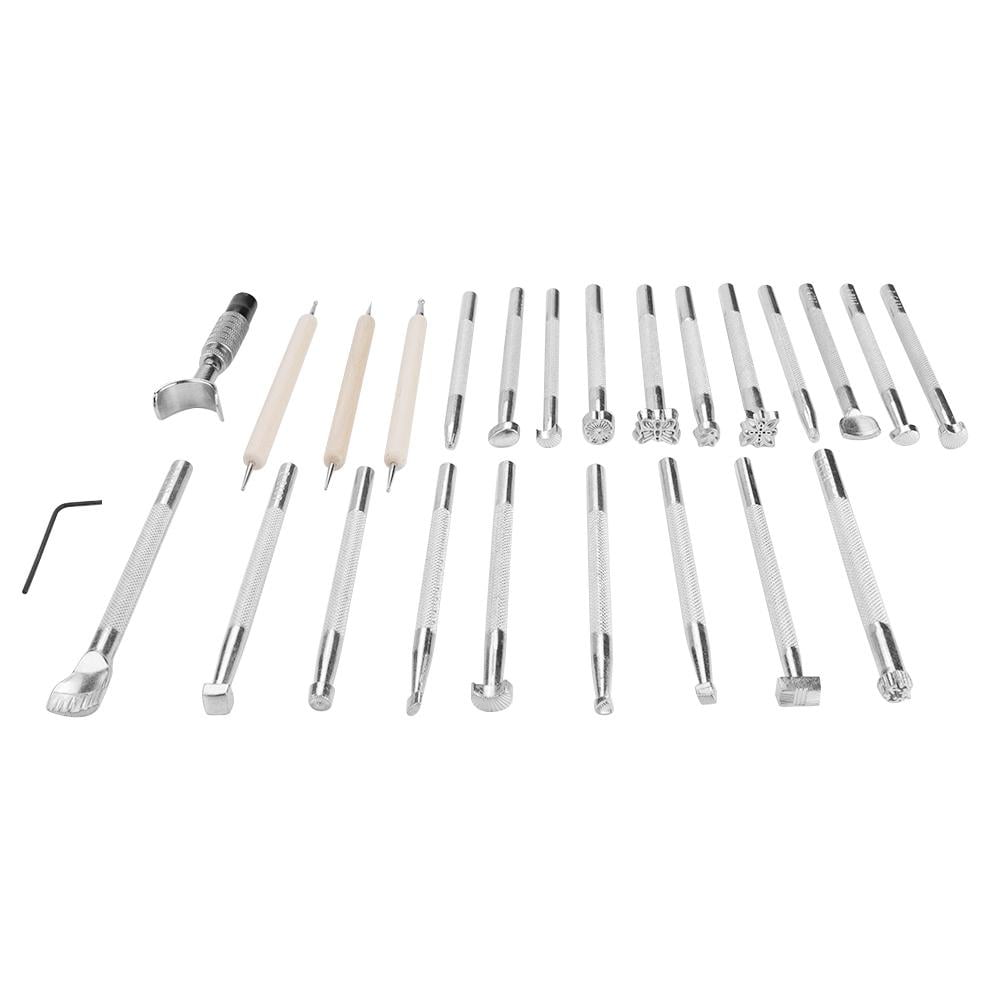 Schneidemesser Carving Mattierstreifen f/ür Leder Stamping Drehmesser Leder Arbeitshammer Leder Stamping Tools Sattelherstellung Werkzeuge Set Leder Schnitzwerkzeug Kit Wollstaubierer