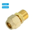 thumbnail image 4 of Uxcell G1/2 Male x 1/2" Male Brass Flare Tube Fitting Pipe Hose Fitting Adapter Connector, 4 of 6