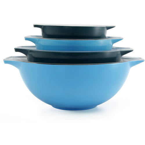 Piece Nesting Bowl Set 4-Cookware Mediterranean Blue C14XSET4BL Creo SmartGlass Cookware Oven Safe and for Serving