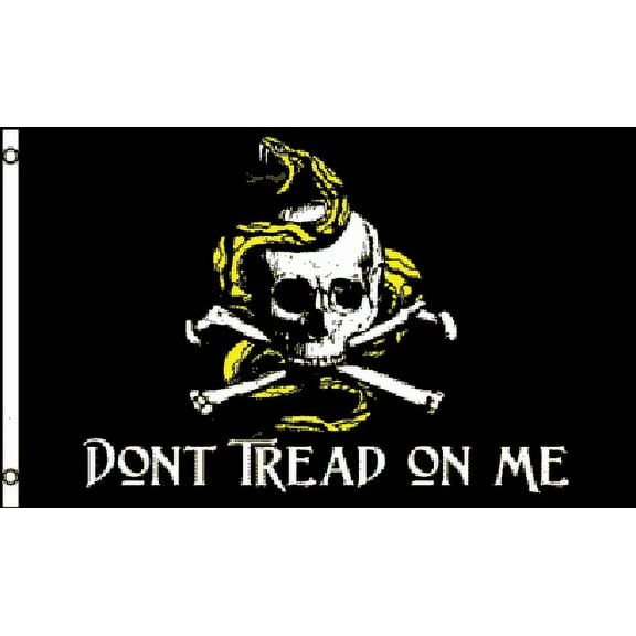 Don't Tread On Me Pirate Gadsden Flag 3x5ft Poly