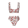 thumbnail image 5 of Daiia Red Food Women's Bikini Set Two Piece Swimsuit High Waisted Bikini Adjustable Straps Bikini Perfect for Beach, Pool, and Summer Vacation-X-Large, 5 of 9