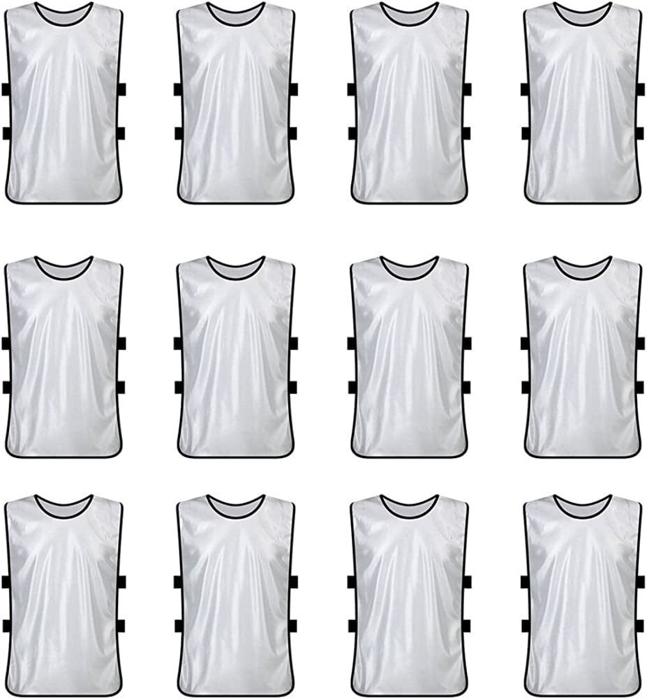 TOPTIE Pinnies Scrimmage Vests (12Pack) Perfect as Basketball Jersey