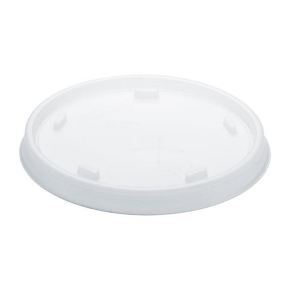 8 oz Foam Straw Slotted Lid, Translucent