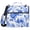 Blue White Porcelain with Roses, variant on 3 Ring Zipper Binder with Shoulder Strap Waterproof Trapper Keeper 2 Inch D-Ring 500 Sheets Capacity Blue White Porcelain with Roses