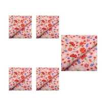 chaungfeng Valentine's Day Wrapping Paper for Men Women - With Gift Tags Hearts and Flower Wedding Anniversary Heart Designs - 20 x 27 inches, 5 folded sheets