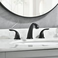 thumbnail image 2 of sumerain Widespread Bathroom Faucet Double Handle 3 Hole Lavatory Sink Faucet, Matte Black, 2 of 10