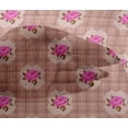 thumbnail image 4 of oneOone Viscose Chiffon Fabric Check|Leaves & Rose Floral Printed Craft Fabric BTY 42 Inches Wide, 4 of 4